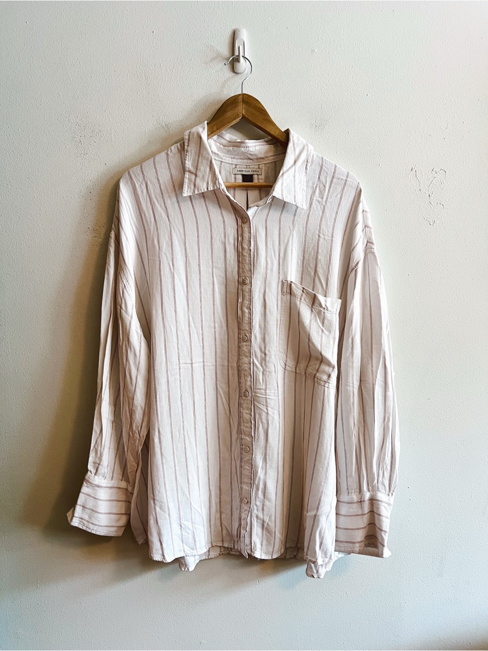 American Eagle Striped Button Down Shirt